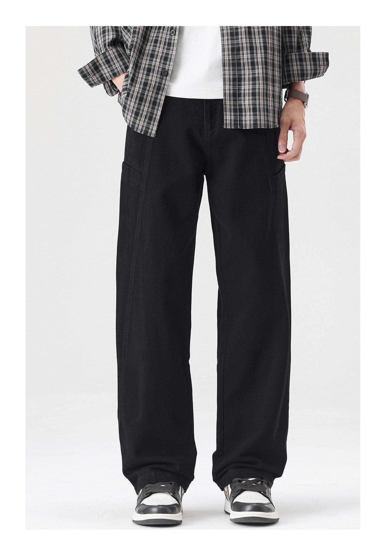 Spring New Cotton Japanese Ami Clicker Straight Cargo Pants Men's Trendy Wide-Leg Slacks | Japanese vintage | yamalin clothes | Yamalinclothes