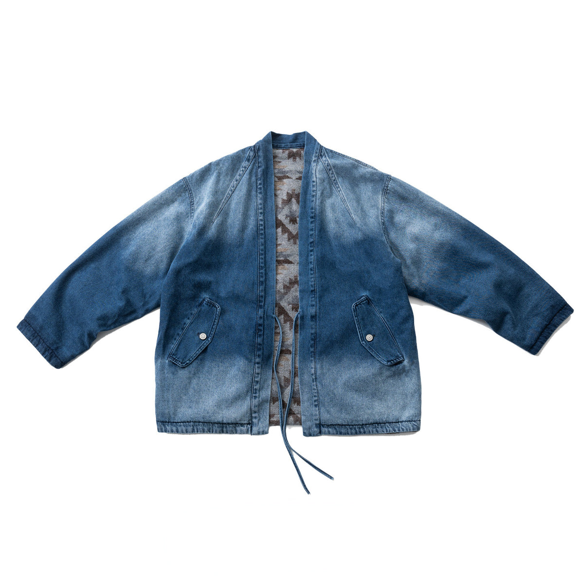 Reversible Denim Jacket – Washed Tie Front | Yamalinclothes
