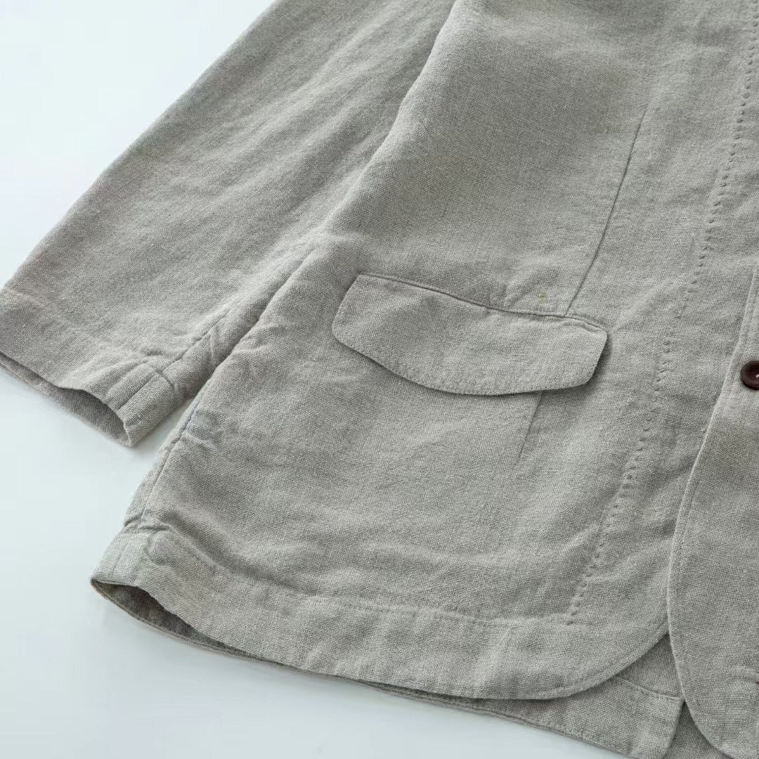 Textured linen suit jacket | Japanese vintage | yamalin clothes | Yamalinclothes