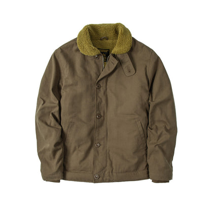 N-1 Deck Shearling Cotton Jacket – American Vintage Oversized Unisex – Japanese vintage | fall outfits 2026 | fall winter outfits | classy winter outfits | lazy comfy outfits | japanese streetwear | vintage workwear | yamalin clothes | Yamalinclothes