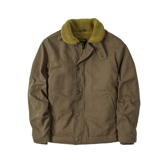 N-1 Deck Shearling Cotton Jacket – American Vintage Oversized Unisex – Japanese vintage | fall outfits 2026 | fall winter outfits | classy winter outfits | lazy comfy outfits | japanese streetwear | vintage workwear | yamalin clothes | Yamalinclothes