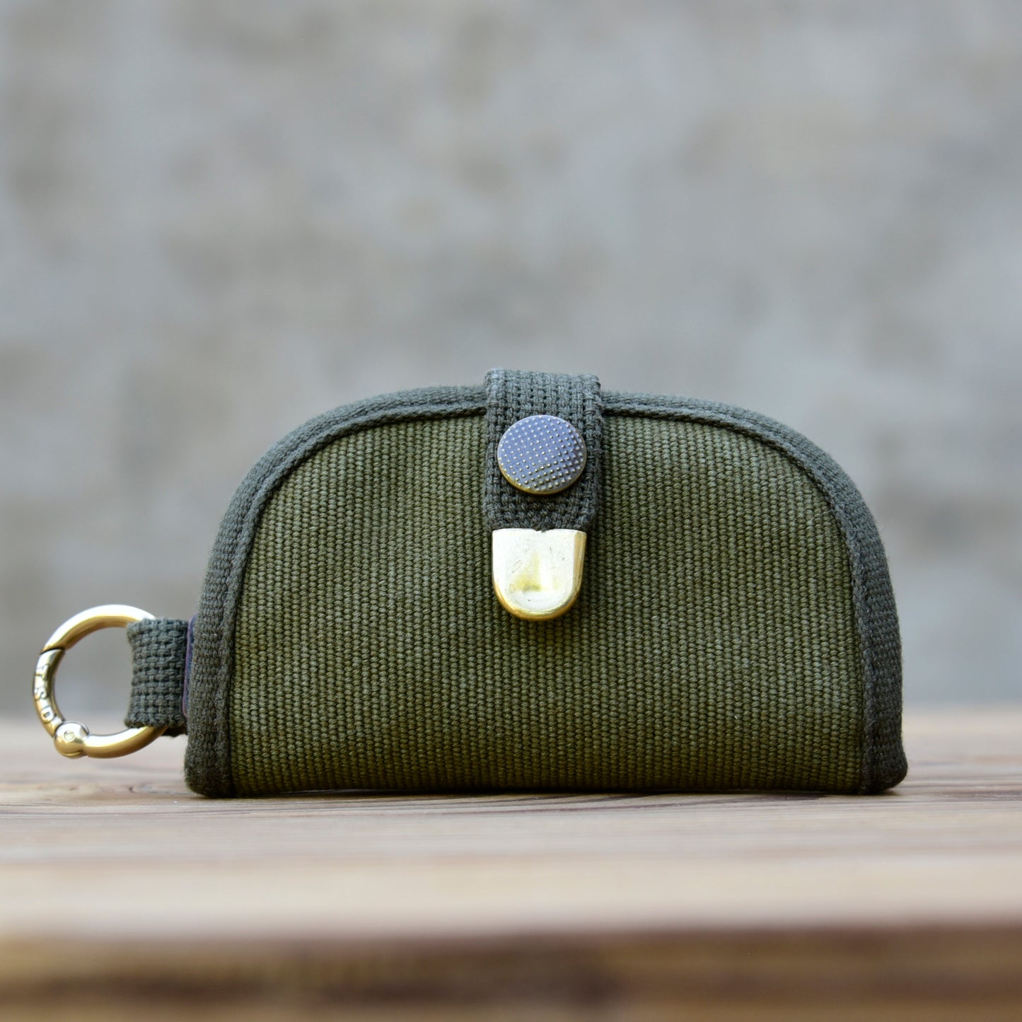 Vintage Canvas Key Pouch – Brass Hardware Artisan Gift – Japanese vintage | yamalin clothes | Yamalinclothes