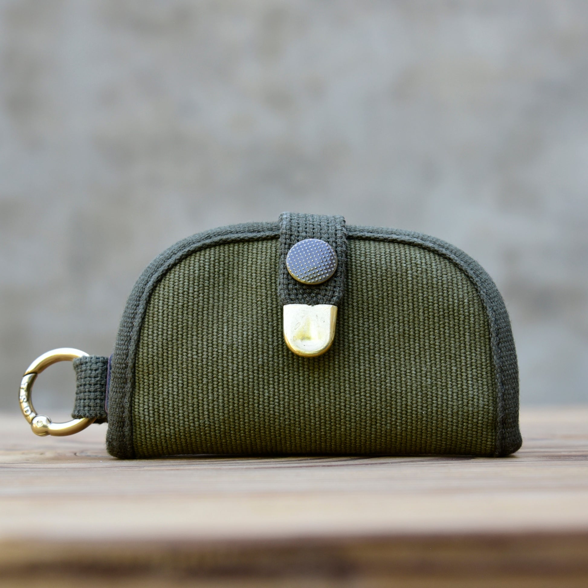 Vintage Canvas Key Pouch – Brass Hardware Artisan Gift – Japanese vintage | yamalin clothes | Yamalinclothes