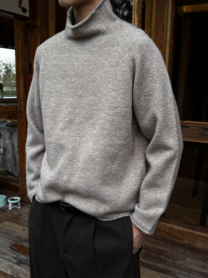 560G Turtleneck Drop Shoulder Sweater – Warm Loose Unisex