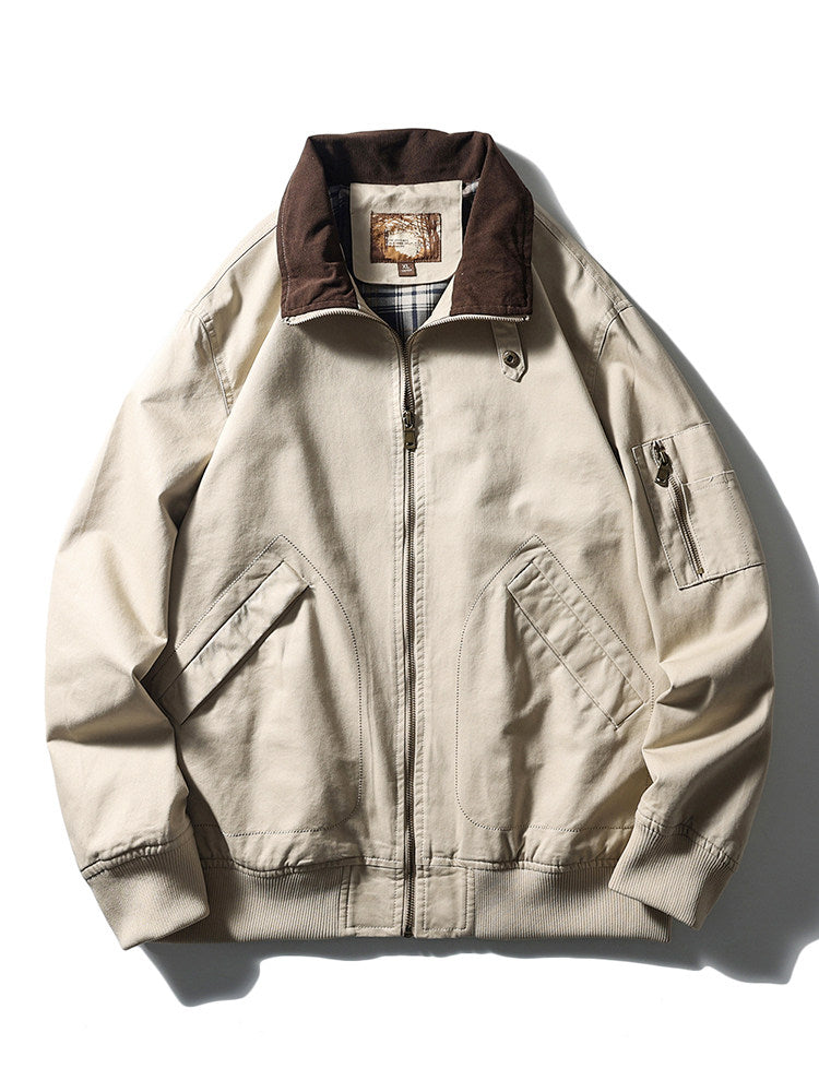 American Vintage Washed Twill Flight Jacket – Oversized Unisex