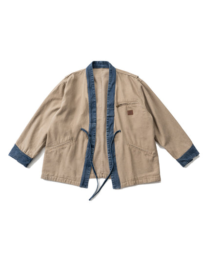 Patchwork Denim Tie-Front Jacket – Japanese Vintage Workwear Unisex – Japanese vintage | fall outfits 2026 | fall winter outfits | classy winter outfits | lazy comfy outfits | japanese streetwear | vintage workwear | yamalin clothes | Yamalinclothes