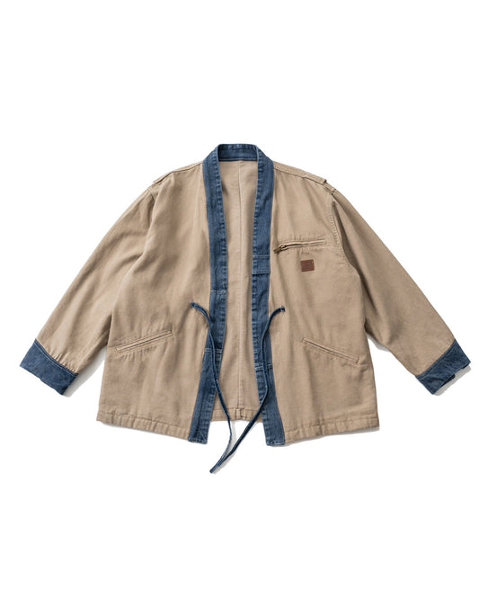 Patchwork Denim Tie-Front Jacket – Japanese Vintage Workwear Unisex – Japanese vintage | fall outfits 2026 | fall winter outfits | classy winter outfits | lazy comfy outfits | japanese streetwear | vintage workwear | yamalin clothes | Yamalinclothes