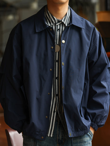 Coach Jacket – Snap Front & Drawstring Hem | Yamalinclothes
