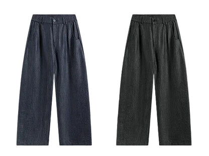 Cationic dyed denim raw color ultra-thin wrinkle-resistant casual jeans