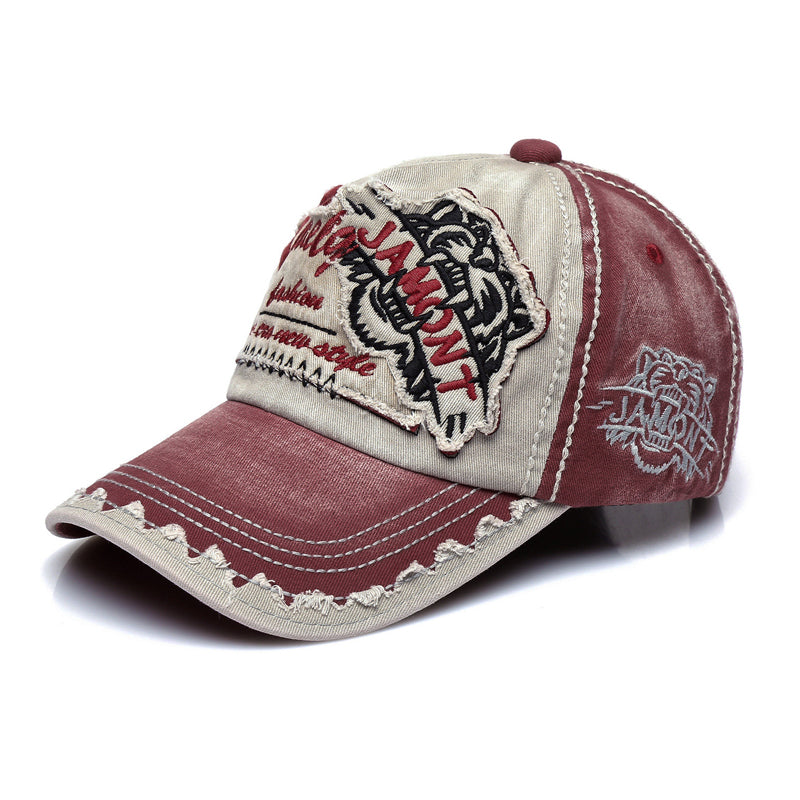 Embroidered Baseball Cap – Distressed Color Block | Yamalinclothes
