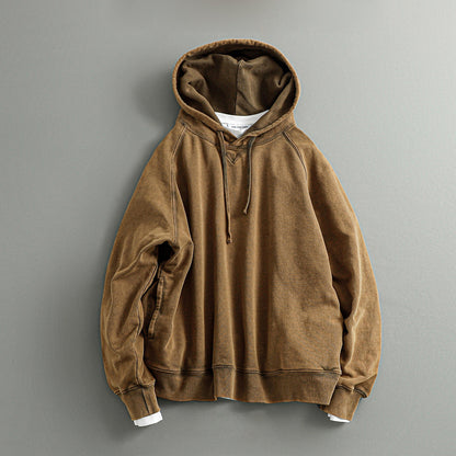 Heavyweight Washed Hooded Sweatshirt Jacket – Japanese Vintage Loose Unisex – Hoodies | japanese streetwear | vintage workwear | unisex | Yamalinclothes