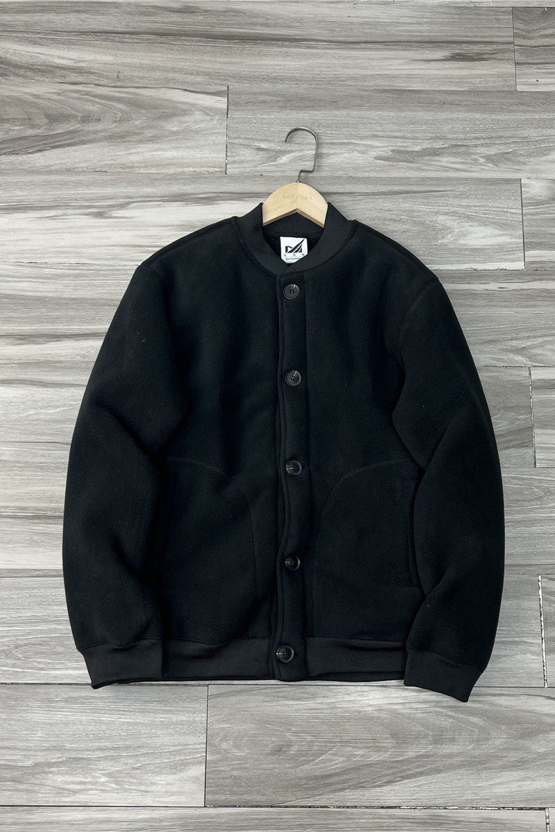 Fleece Lambswool Baseball Collar Jacket – Windproof Loose Unisex – Coats Jackets | japanese streetwear | vintage workwear | unisex | Yamalinclothes