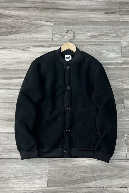 Fleece Lambswool Baseball Collar Jacket – Windproof Loose Unisex – Coats Jackets | japanese streetwear | vintage workwear | unisex | Yamalinclothes