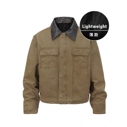 American Vintage Detroit Lapel Jacket – Loose Unisex Streetwear