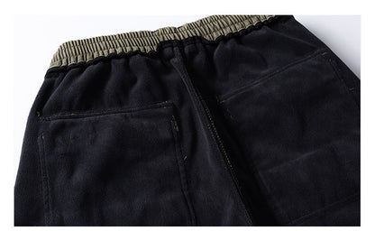 American Vintage Heavyweight Double Pleated Cargo Pants – Wide Leg Drawstring Workwear Trousers for Men | Japanese vintage | yamalin clothes | Yamalinclothes