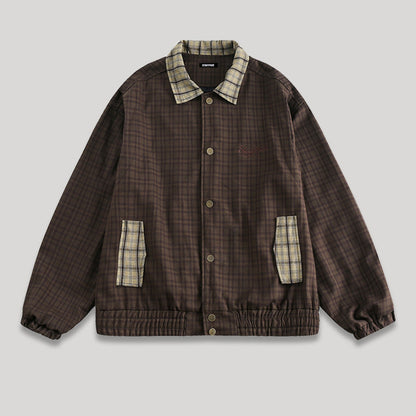 Big grid small grid Patchwork Men's Spring 2025 New Jacket | Japanese vintage | yamalin clothes | Yamalinclothes