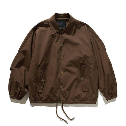 Coach Jacket – Snap Front & Drawstring Hem | Yamalinclothes