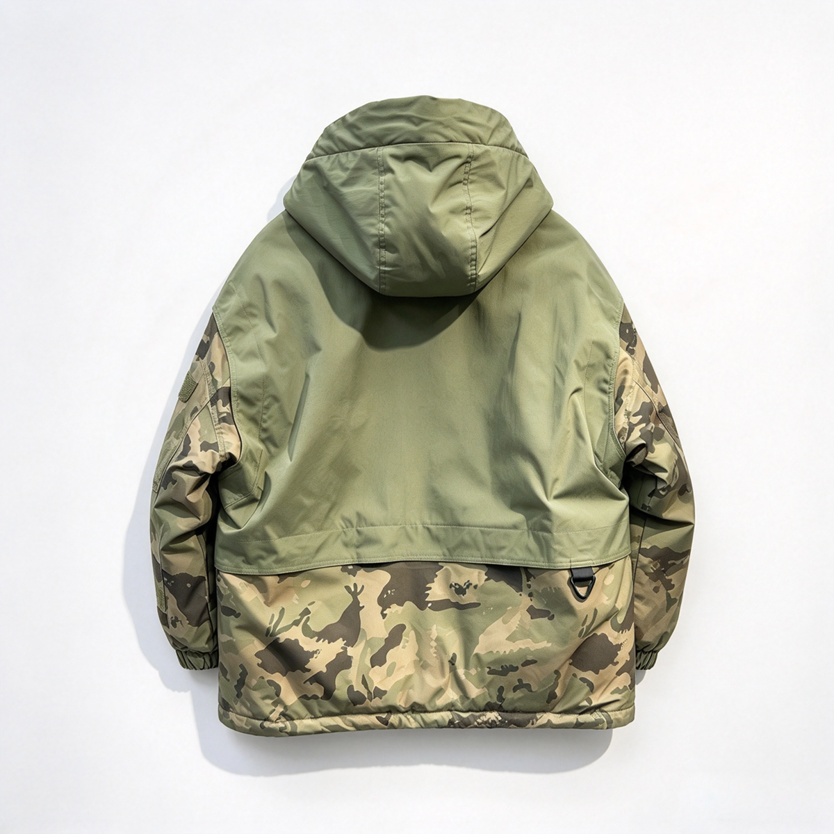 Camouflage Patchwork Hooded Down Jacket – White Duck Down Warm Loose Unisex – | japanese streetwear | vintage workwear | unisex | Yamalinclothes