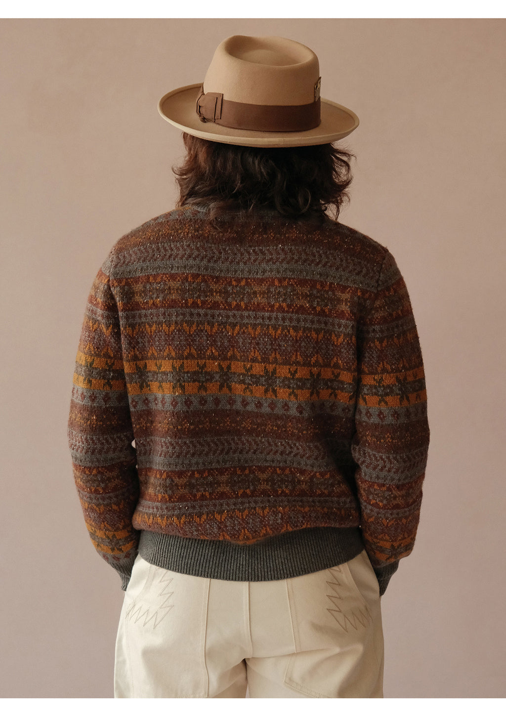 Vintage Fair Isle Wool-Blend Crewneck Sweater – British Heritage Style (Unisex)