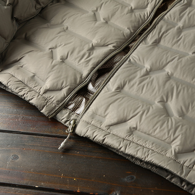 Men's Plus Size Hooded Down Jacket - Export Overstock Fully Glued Filled Lightweight Warm Autumn Winter Coat