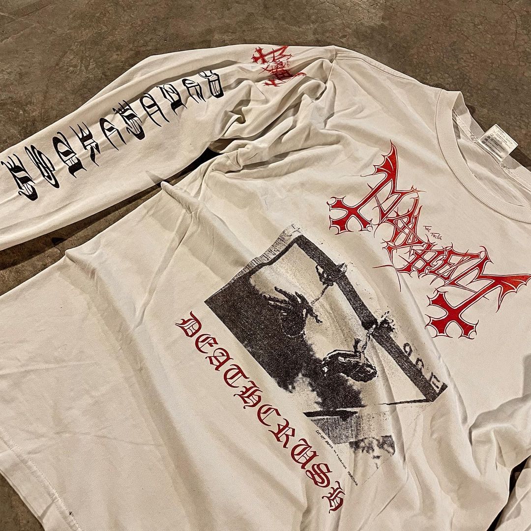 Mayhem Metal Band Deathcrush Album Cover Versatile European and American Style Long Sleeve T-Shirt