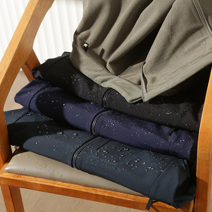 Men's Plus Size European American Style Soft Shell Jacket - Autumn Winter Windproof Waterproof Fleece Coat