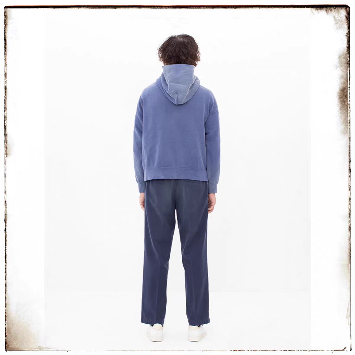 Japanese Trend All-Cotton Washed Vintage Distressed Zipper Hoodie