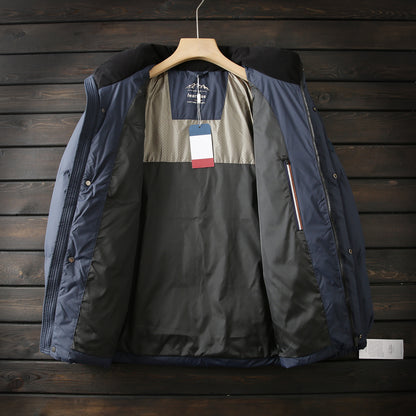 Lightweight 600 Fill Down Puffer Jacket – Stand-Collar Thickened Warm (Men & Unisex)