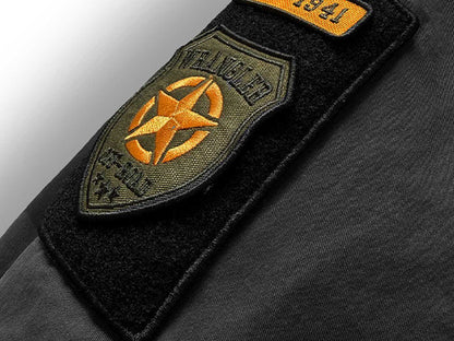 American Retro MA-1 Flight Jacket - Lambswool Collar 90% Down Bomber Coat