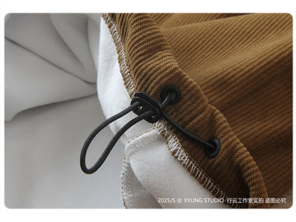 Japanese Style Fleece-Lined Hooded Sweatshirt - Thickened Pullover Hoodie (Men)