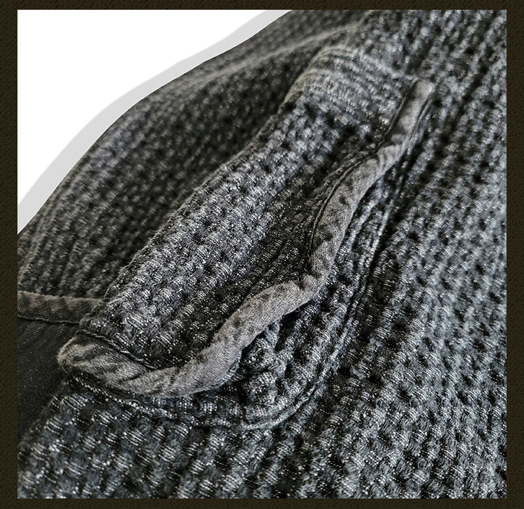 Washed Black Tie-Dye Oversized Shirt Jacket Loose Casual Khaki Vintage