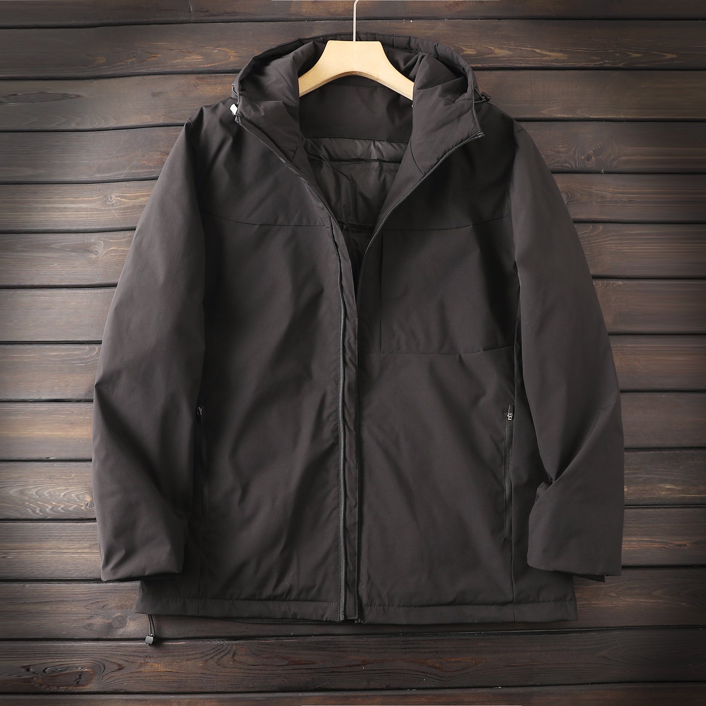 Men's Plus Size European American Style Down Jacket - Winter Windproof Thickened Hooded Cold-Resistant Coat