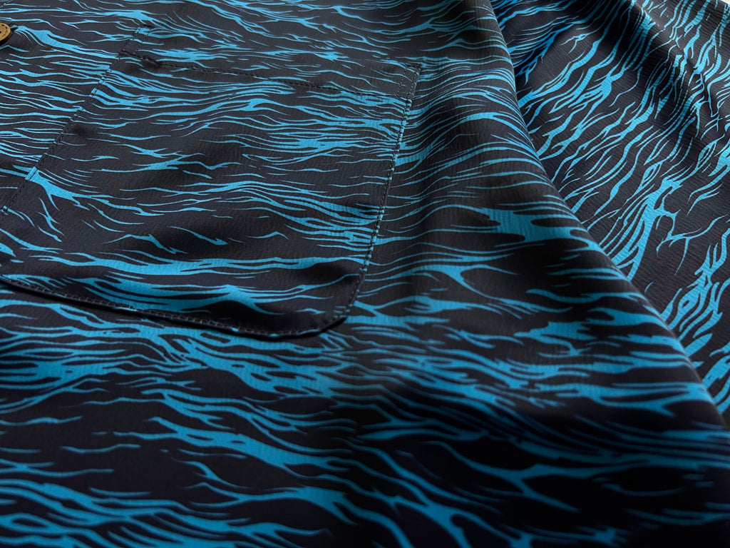 Ukiyo-E Patchwork Style Loose Drape Hawaiian Cuban Collar Printed Aloha Shirt Short Sleeve Shirt