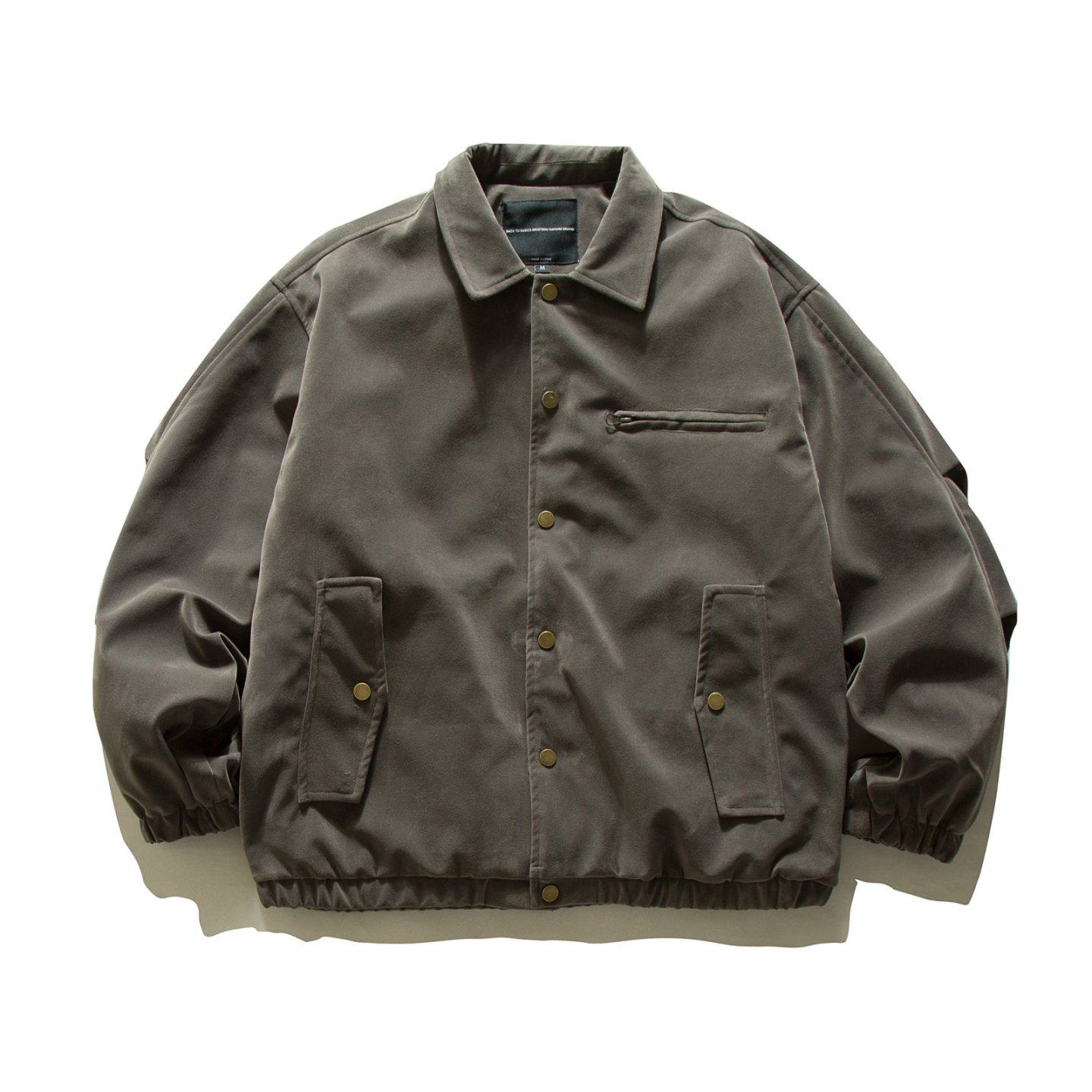 Melad Retro Suede Down Jacket - Japanese Style Casual Coat (Unisex)