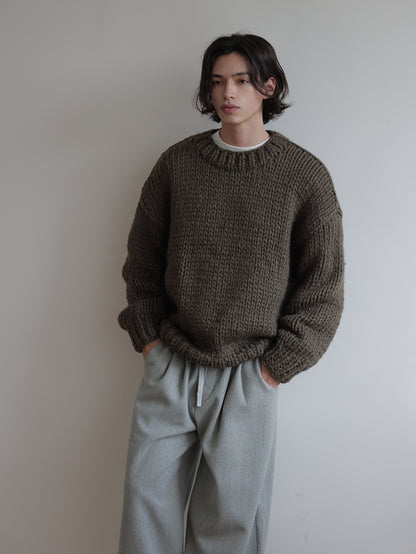 Coke Life Carpem Winter Nordic Iceland Wool Sweater - Handmade Thick-Knit Loose Lazy Top