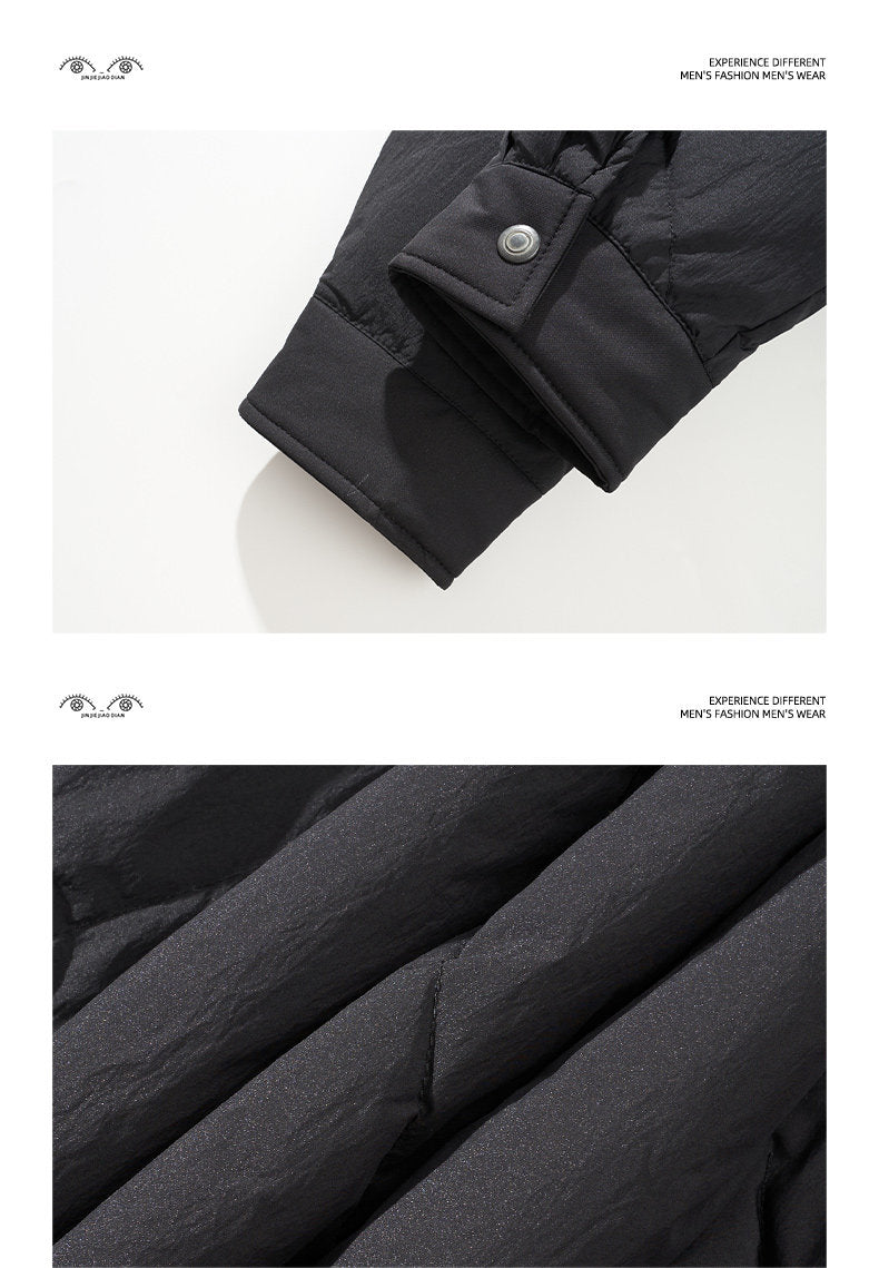 Belgium High-End 85% Duck Down Mid-Length Jacket - Mature Style Winter Coat (Men)