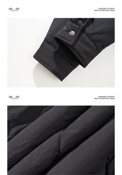 Belgium High-End 85% Duck Down Mid-Length Jacket - Mature Style Winter Coat (Men)