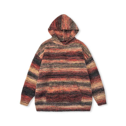 Medria Unisex Retro Colorful Hoodie - Guochao Loose Lazy Style Warm Sweatshirt