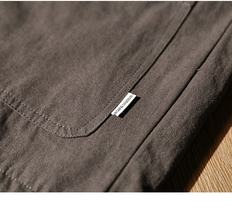 Men's Japanese Retro Reversible Cotton Robe Cardigan