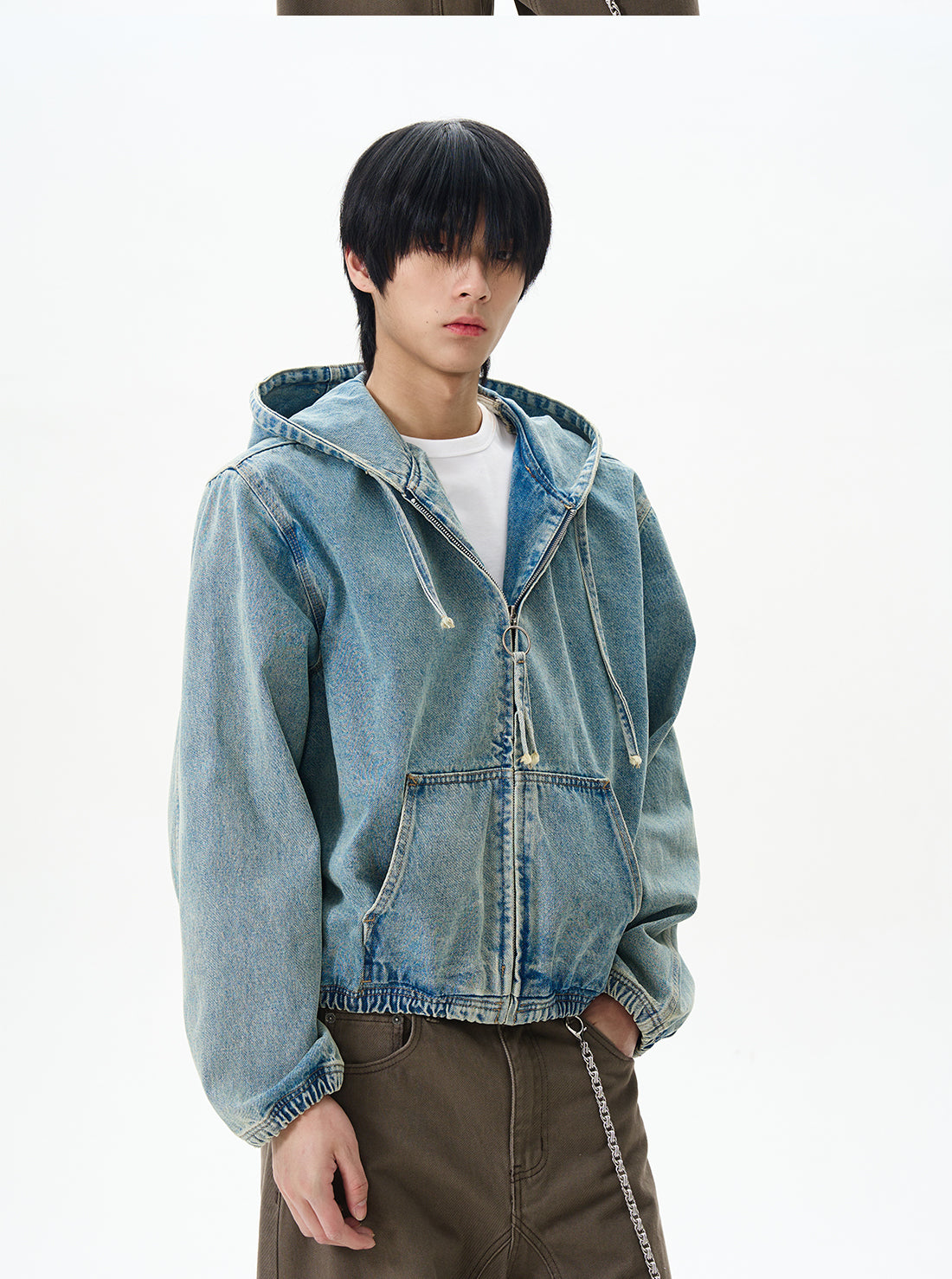 American High Street Hooded Denim Jacket for Men, Trendy Brand with High-End Feel, Cool and Unique Jacket for Couples