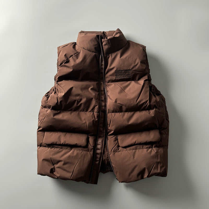 90% White Duck Down Mountain Vest - Fluffy Warm Outdoor Puffer (Unisex)