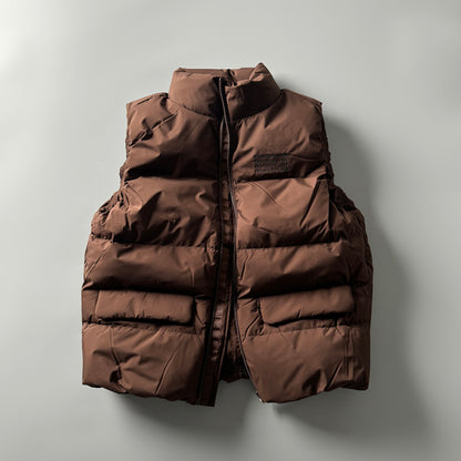 90% White Duck Down Mountain Vest - Fluffy Warm Outdoor Puffer (Unisex)