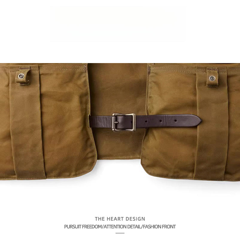 Trendy American Retro Workwear Camping Pocket Vest for Men Loose Retro Functional Outerwear Sleeveless Jacket for Men