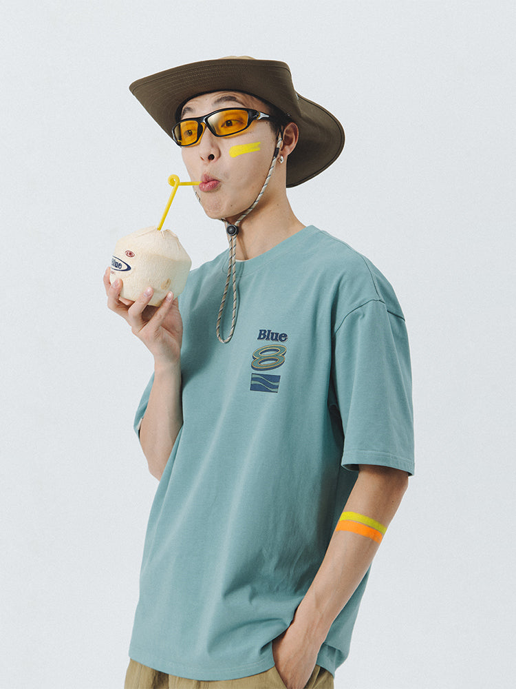 Lanqi Summer New Trend American Retro Heavy Cool T-Shirt Couple Short Sleeve Men