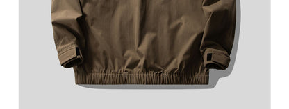 Mountain-Style Vintage Coffee-Brown Workwear Jacket – Casual Cotton Coat (Unisex)