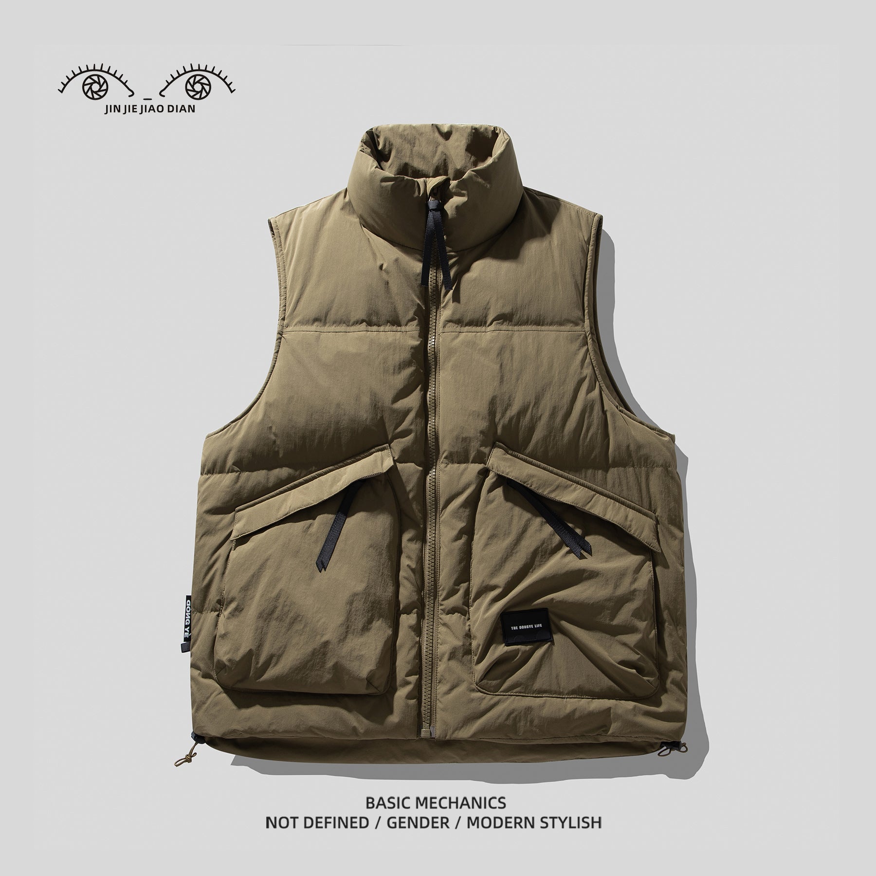 Mountain-Style Caramel 90% Duck-Down Vest – Warm Workwear Insulated (Unisex)