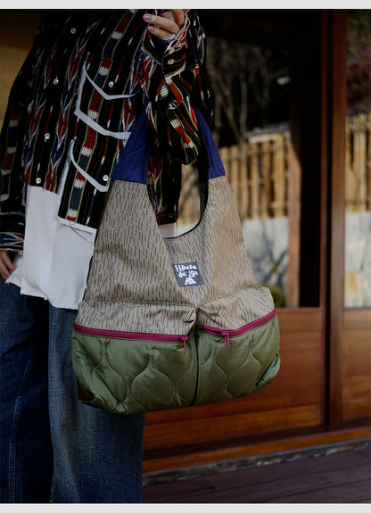 Original 2025 Spring New Retro Patchwork Design Single Shoulder Handbag Large Capacity Commuter Bag
