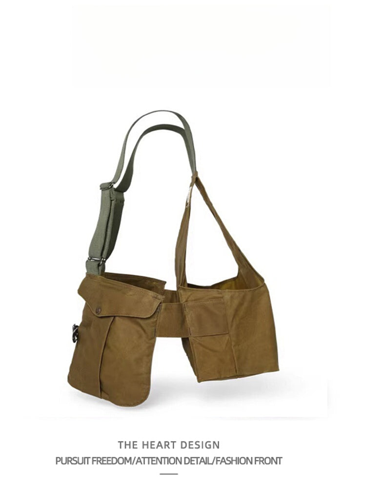 Trendy American Retro Workwear Camping Pocket Vest for Men Loose Retro Functional Outerwear Sleeveless Jacket for Men