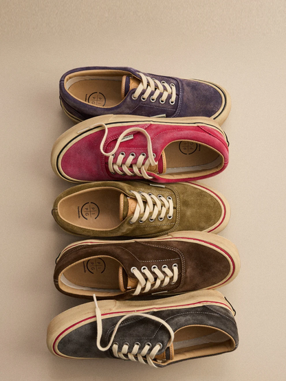 Washed Suede Canvas Platform Vulcanized Sneakers – Vintage Japanese Breathable Board Shoes – Japanese vintage | yamalin clothes | Yamalinclothes