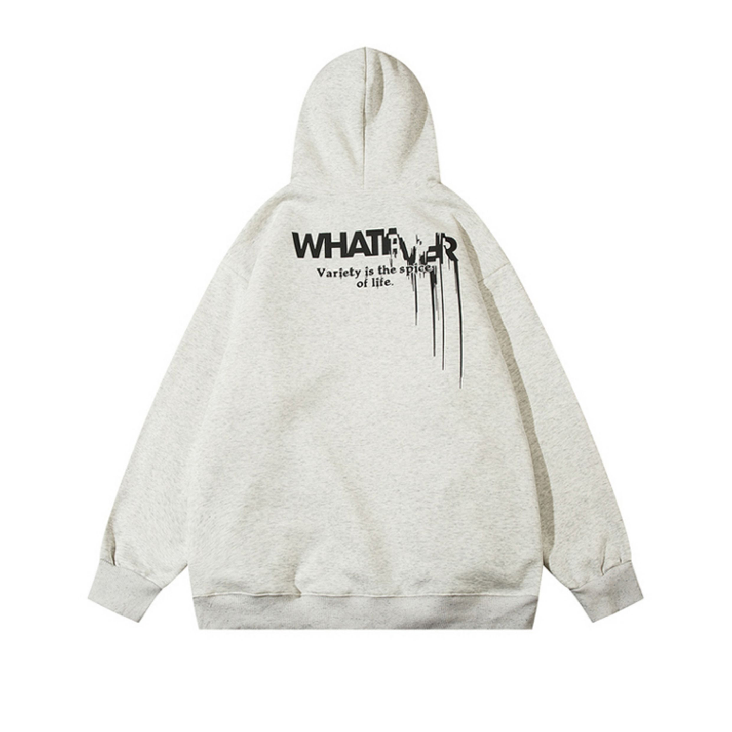 Fuzzy Letter Print Fleece Hoodie – Heavy Oversized Unisex